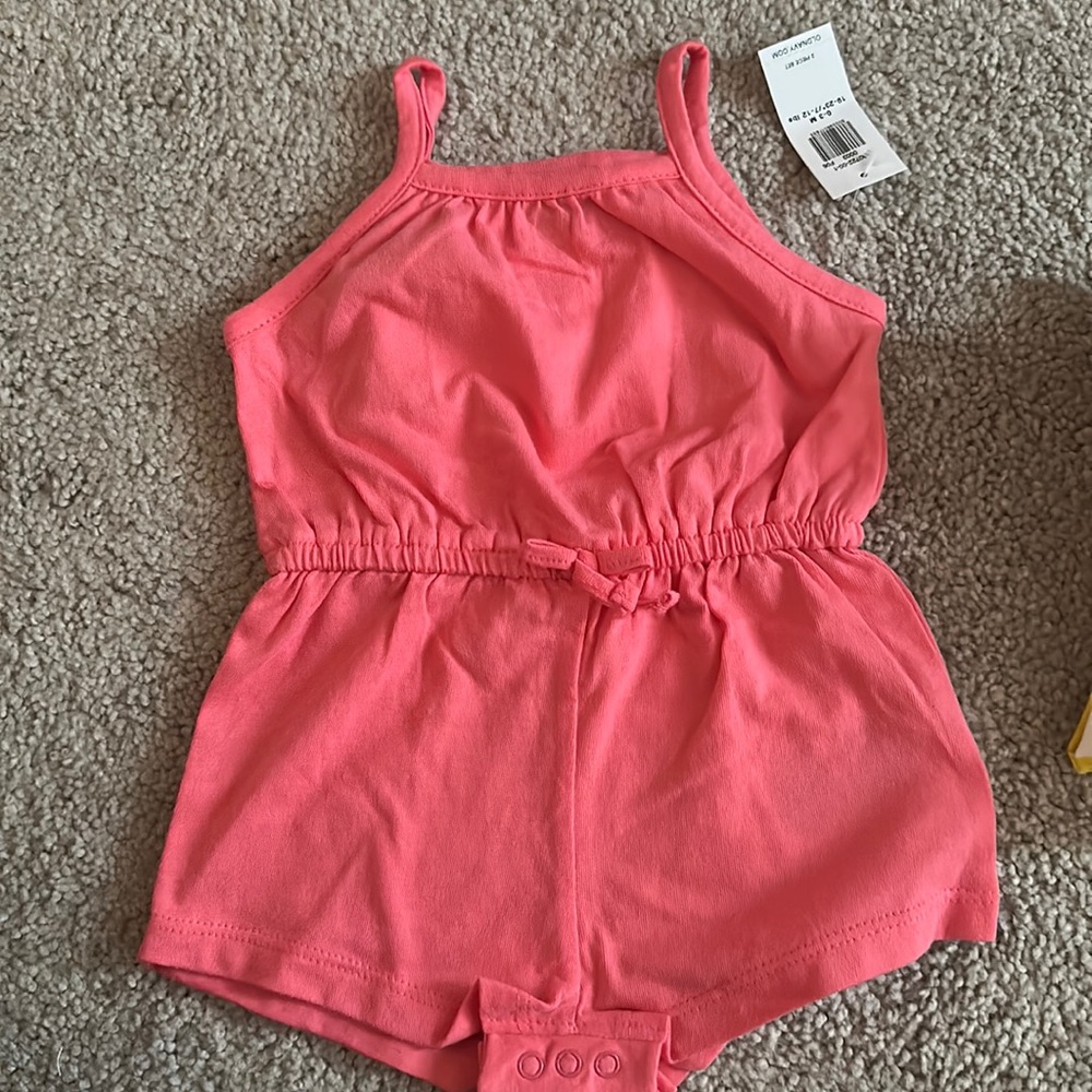 Jersey knit old navy hot pink baby romper